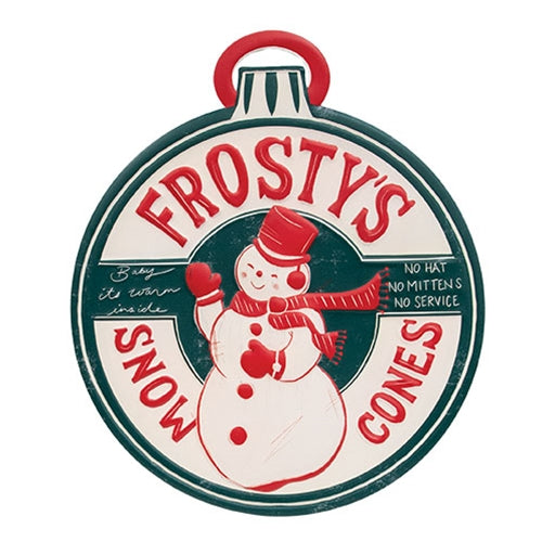 💙 Frosty's Snow Cones Metal Sign 16" H