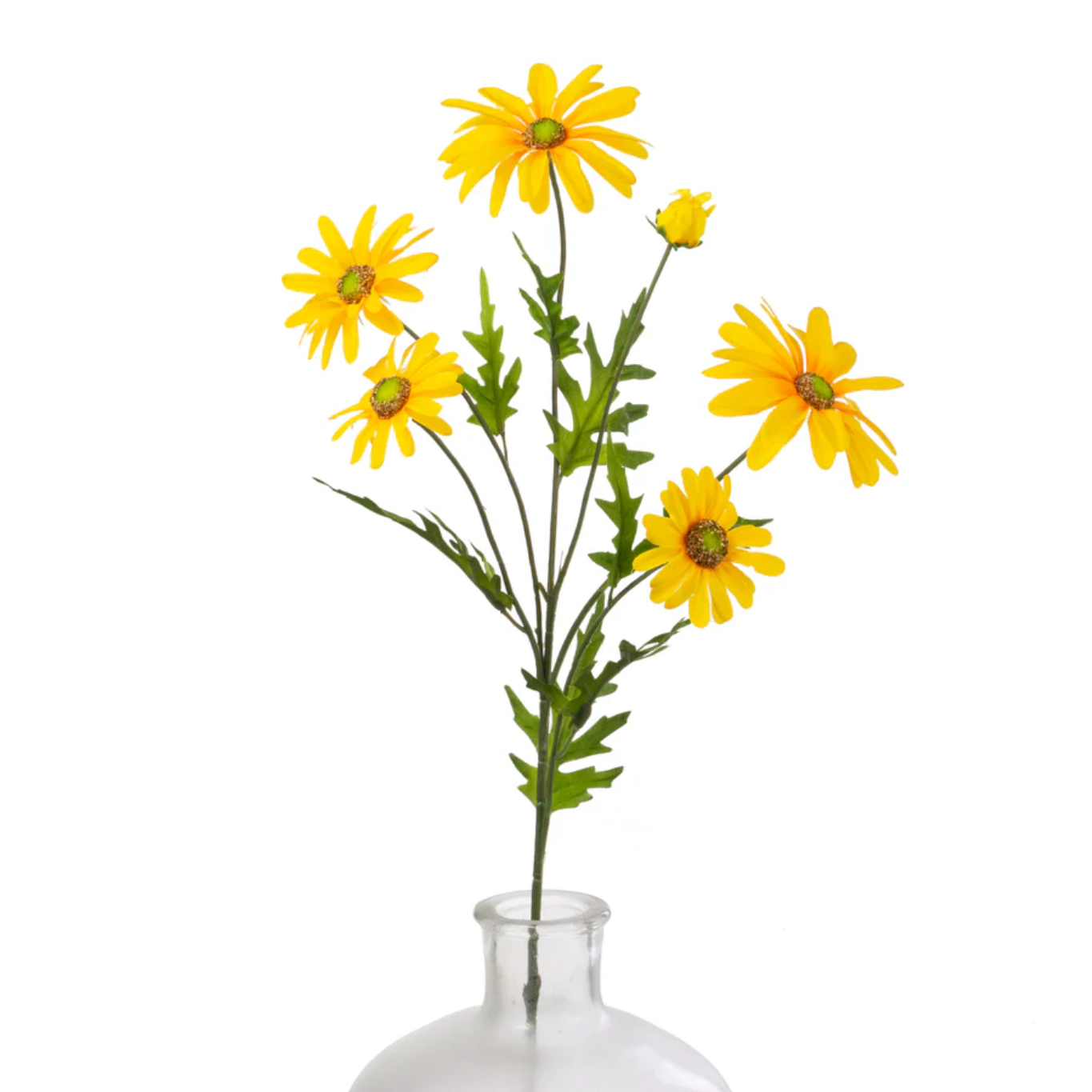 Yellow Daisy & Buds 25" Faux Floral Spray