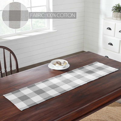 Annie Buffalo Check Grey 48" Table Runner