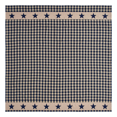 My Country Navy and Tan Shower Curtain 72" x 72"