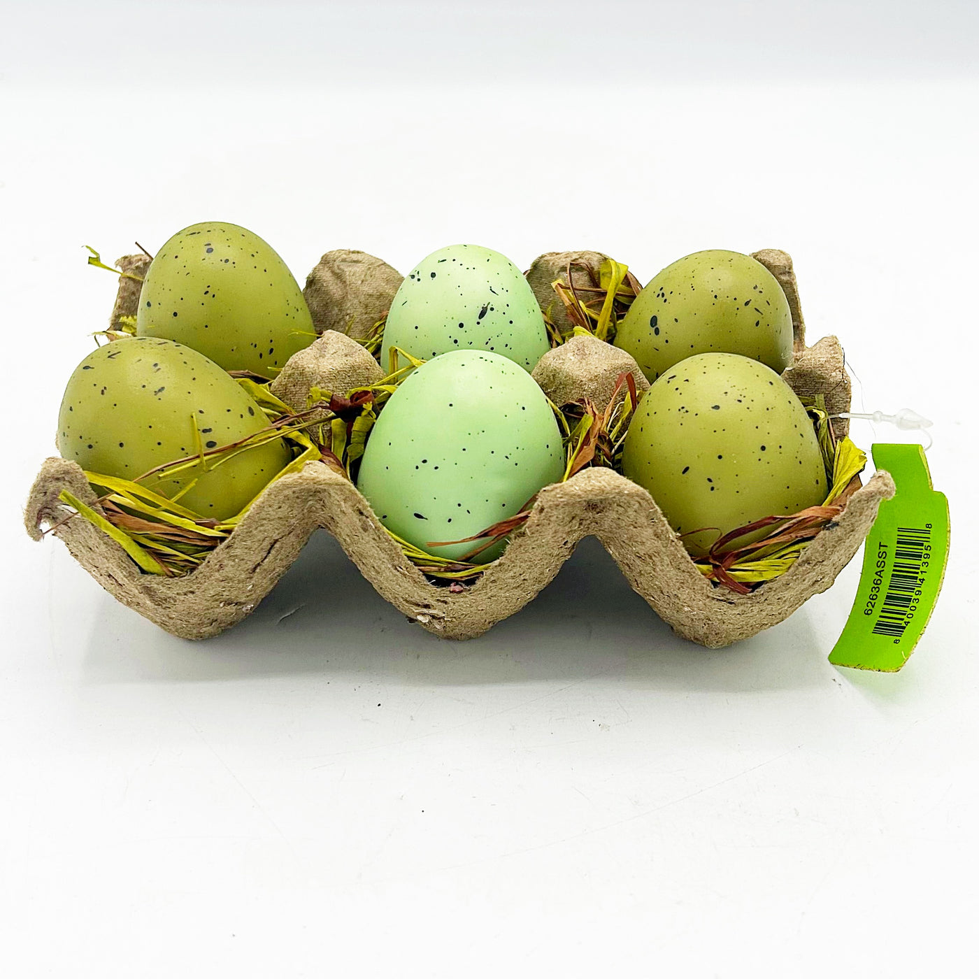💙 Set of 6 Natural Colored Faix Blue and Green Eggs in Carton