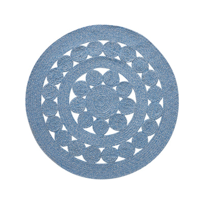 Celeste Blended Blue Indoor/Outdoor Rug 3ft Round