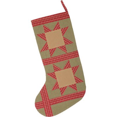 Dolly Star Green Patch Stocking 20"