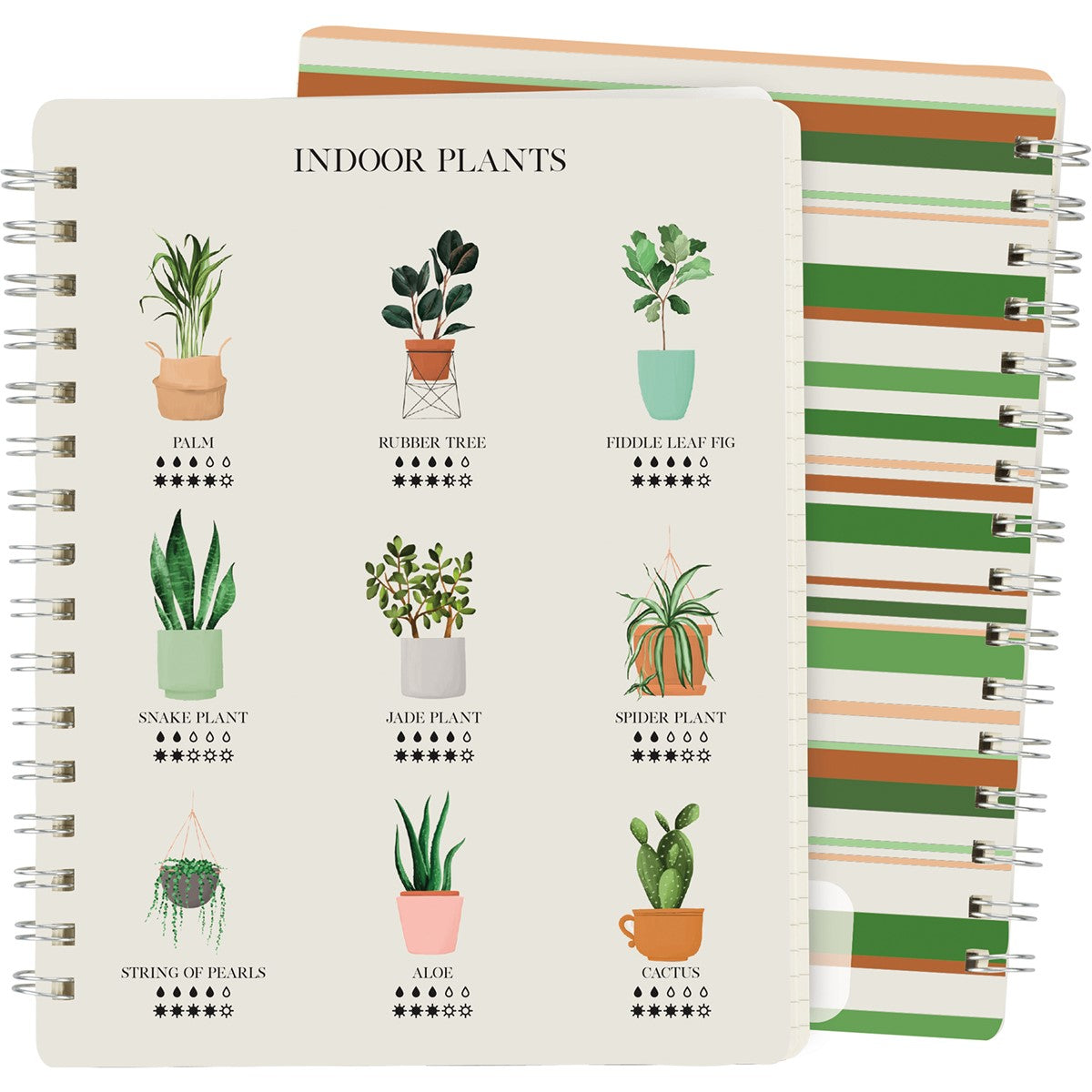 💙 Indoor Plant Spiral Notebook 120 Blank Page Journal