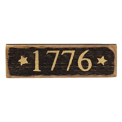1776 with Stars Distressed Barnwood 12" Sign