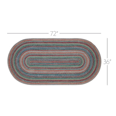 Multi Jute 72" Oval Rug w/ Pad