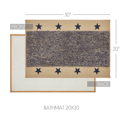 My Country Navy Blue Stars Bathmat 20" x 30"
