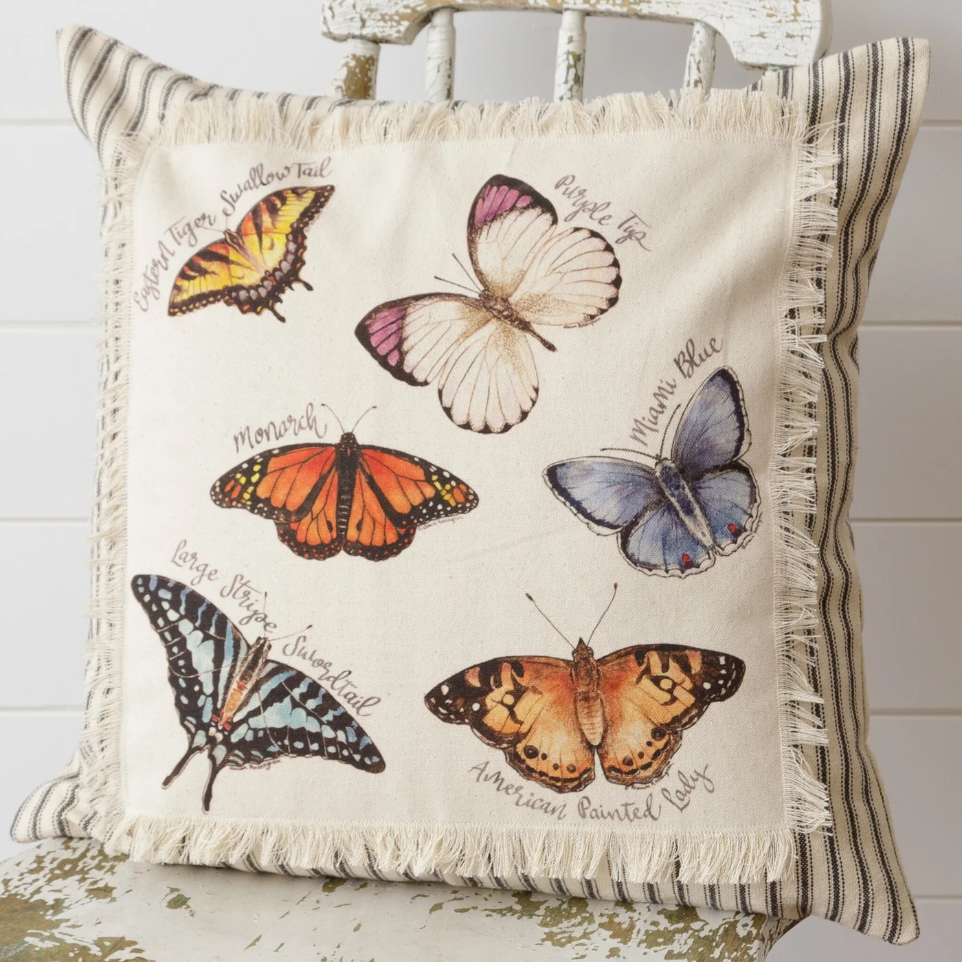 Watercolor Butterflies 18" Accent Pillow