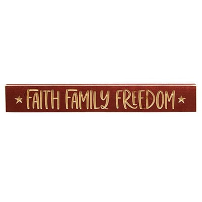 Faith Family Freedom 24" Engraved Sign