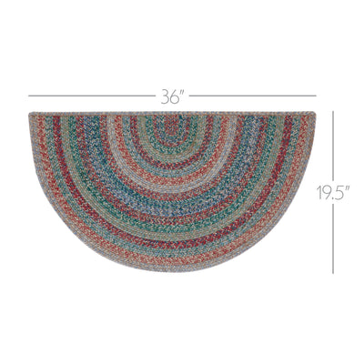 Multi Jute 36" Half Circle Rug