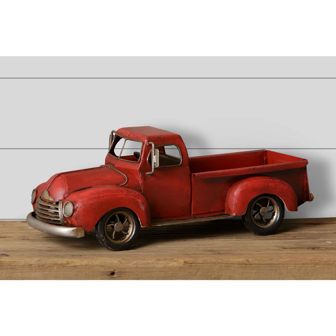 Vintage-Style Red Farmhouse Tabletop Truck