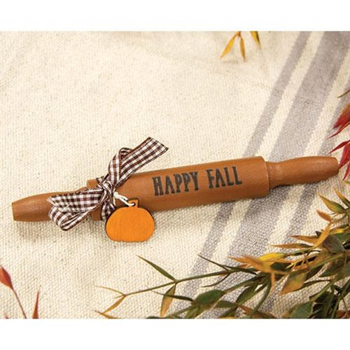 Happy Fall Wooden Mini Decorative Rolling Pin