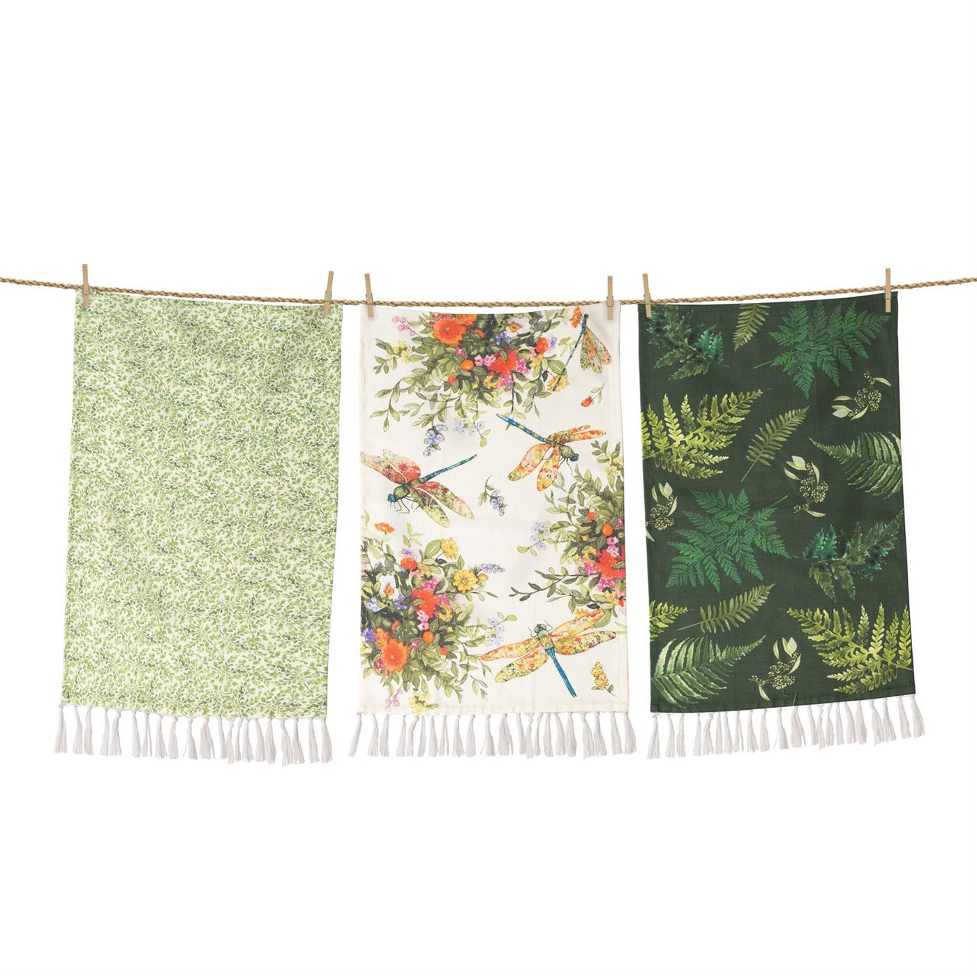 Dragonflies and Ferns Tea Towels Set of 3 – Blueberry Lane Shop
