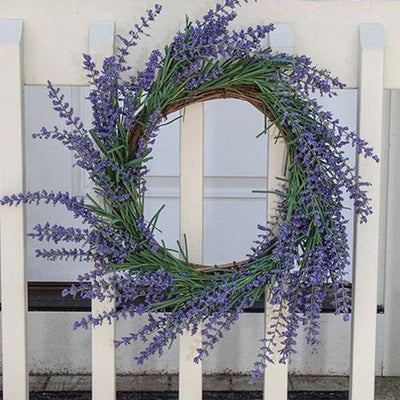 Purple Astilbe 18" Faux Floral Twig Wreath