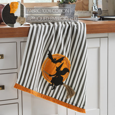 🧙‍♀️✨ 7 WITCHY DAYS DAY 1 Witching Hour Spooky Halloween Kitchen Dish Towel