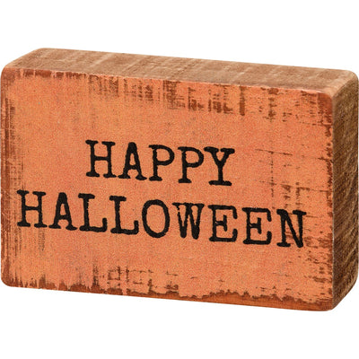 Happy Halloween Mini Wooden Block Sign