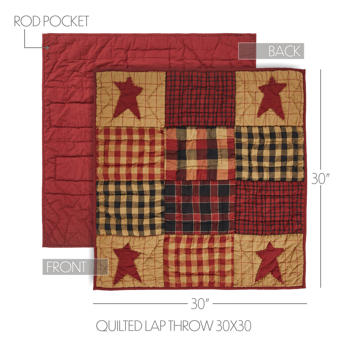 Connell Quilted Lap Throw 30" x 30"