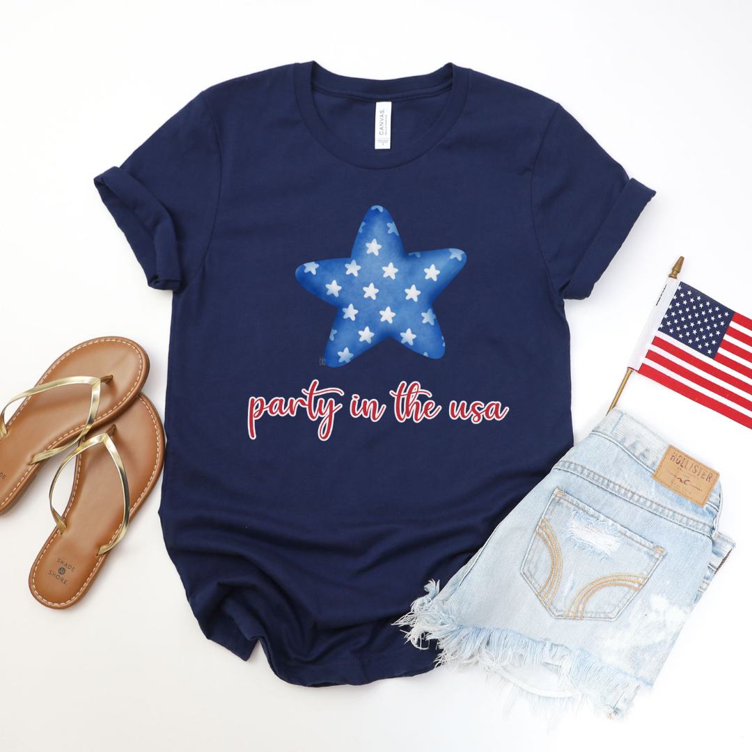 💙 Party in the USA 4th of July T-Shirt