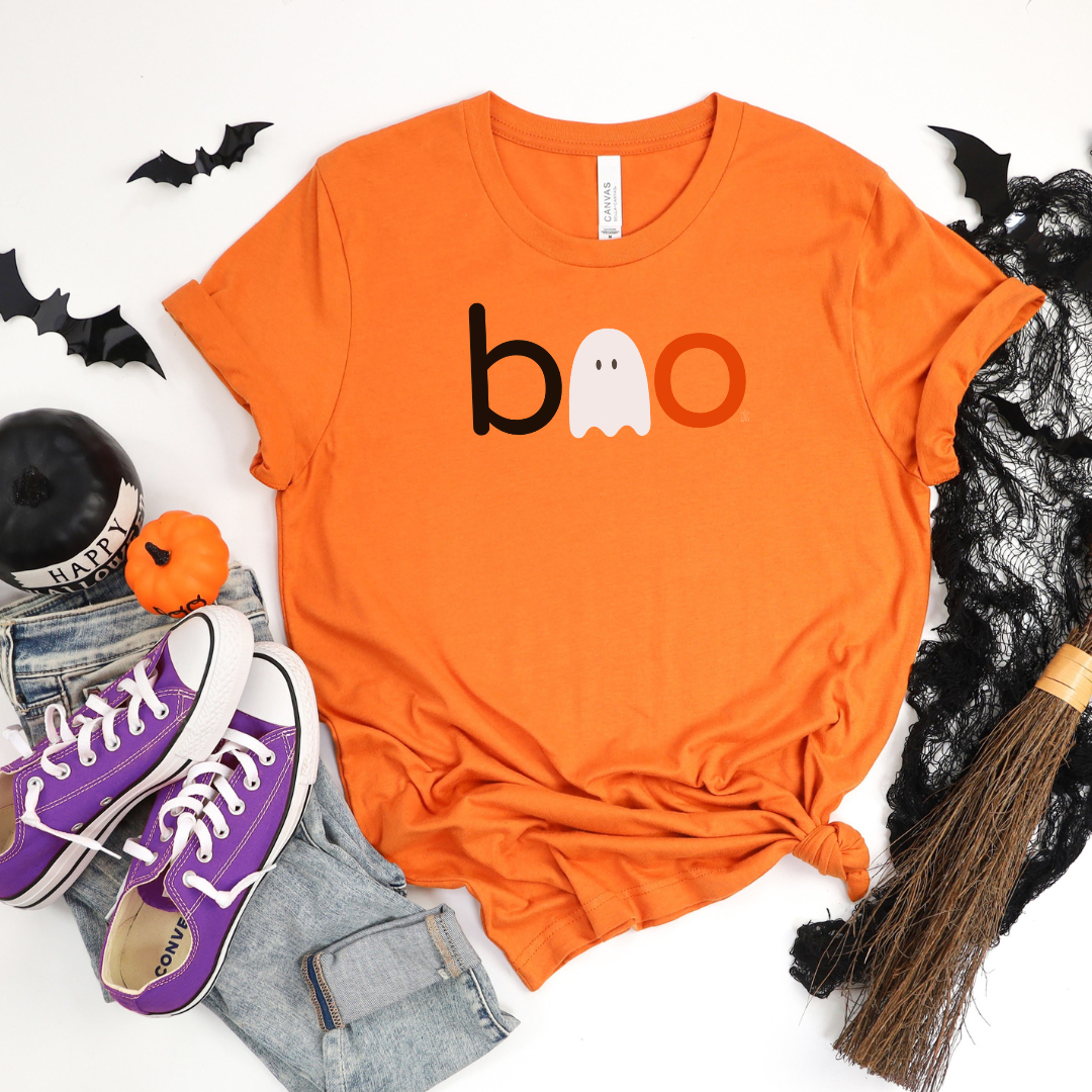 💙 Boo Letters Ghost Halloween T-Shirt