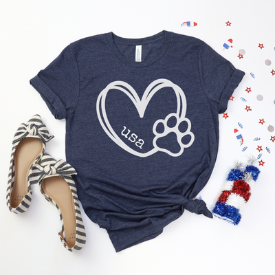 💙 USA Paw T-Shirt - 🎆 4th of July Collection
