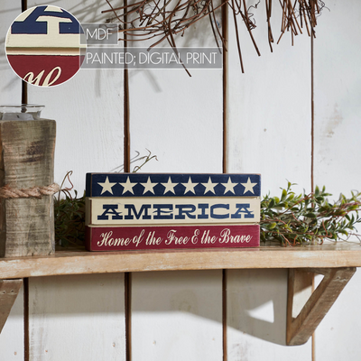 AMERICA Home Of The Free And The Brave Wooden Sign