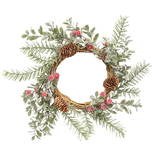 Sugar Berry Pine 12" Faux Evergreen Wreath