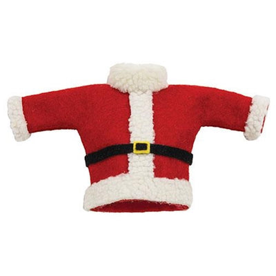 Santa Jacket Felted Wool Bottle Topper