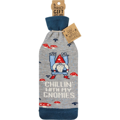 Chillin' With My Gnomies Wine Bottle Sock