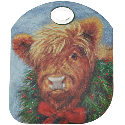 Christmas Highland Cow Bowl Scraper