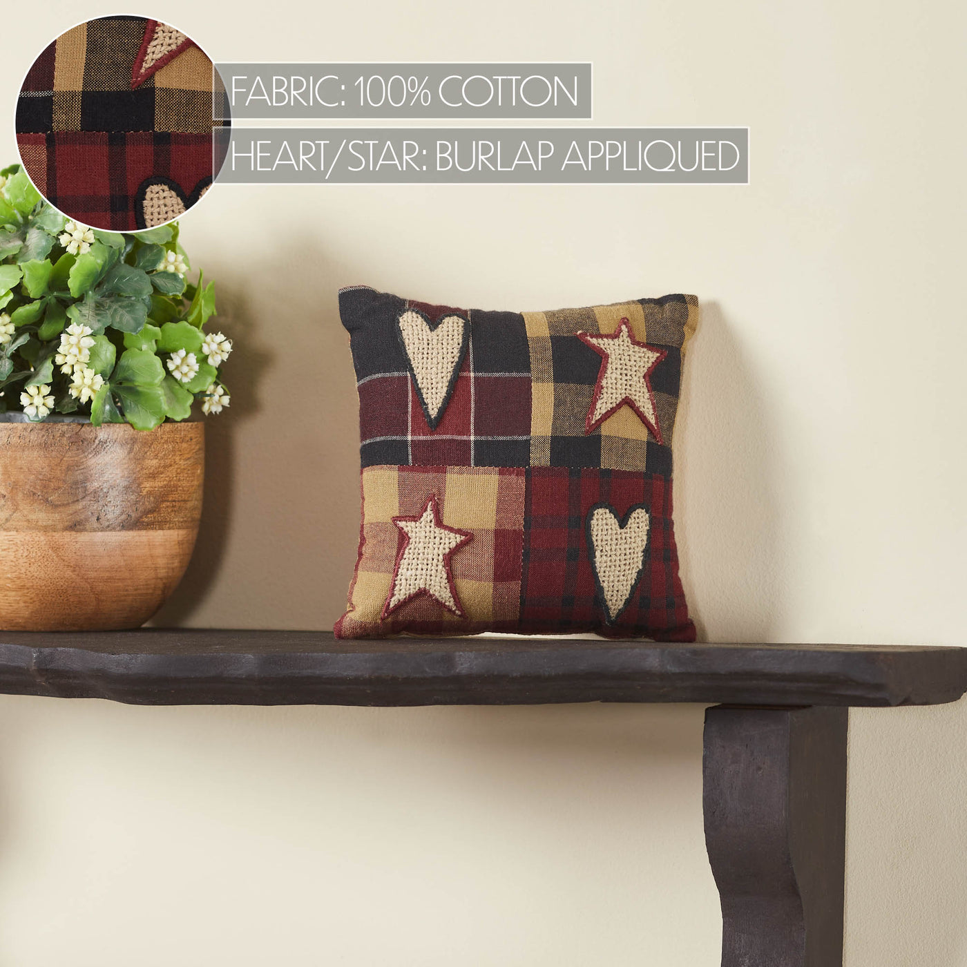 Connell Patchwork 6" Small Accent Pillow