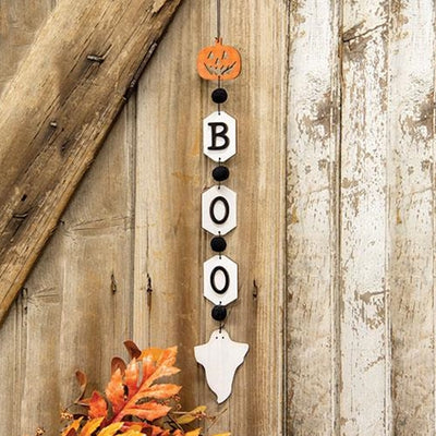 💙 Boo Jack & Ghost Wooden Tag Small Hanging Garland