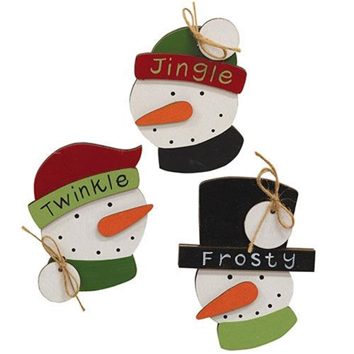 Set of 3 Twinkle Jingle and Frosty Snowman Clips