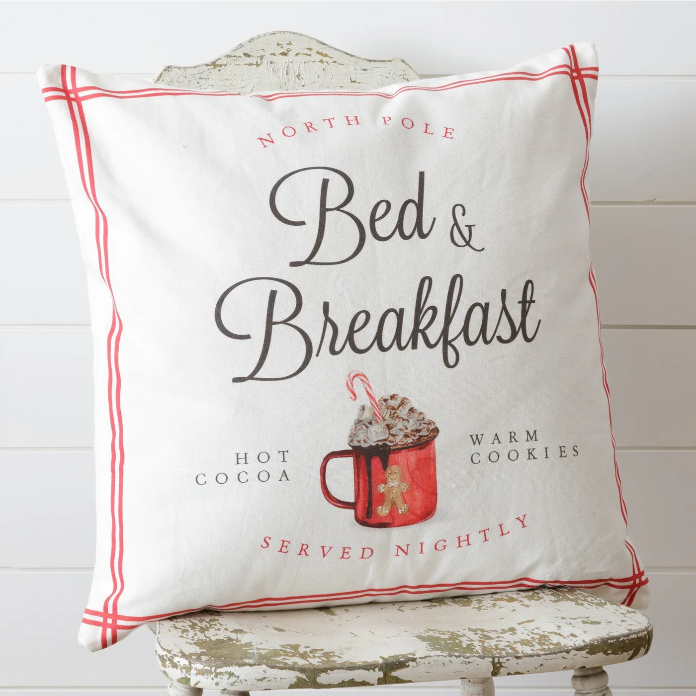 North Pole Bed And Breakfast 20" Throw Pillow