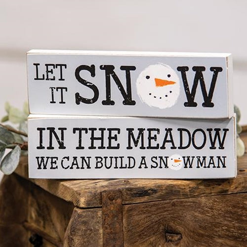 HAPPY BIRTHDAY🎂 💙 Set of 2 Let It Snow and In The Meadow Skinny Block Sticks