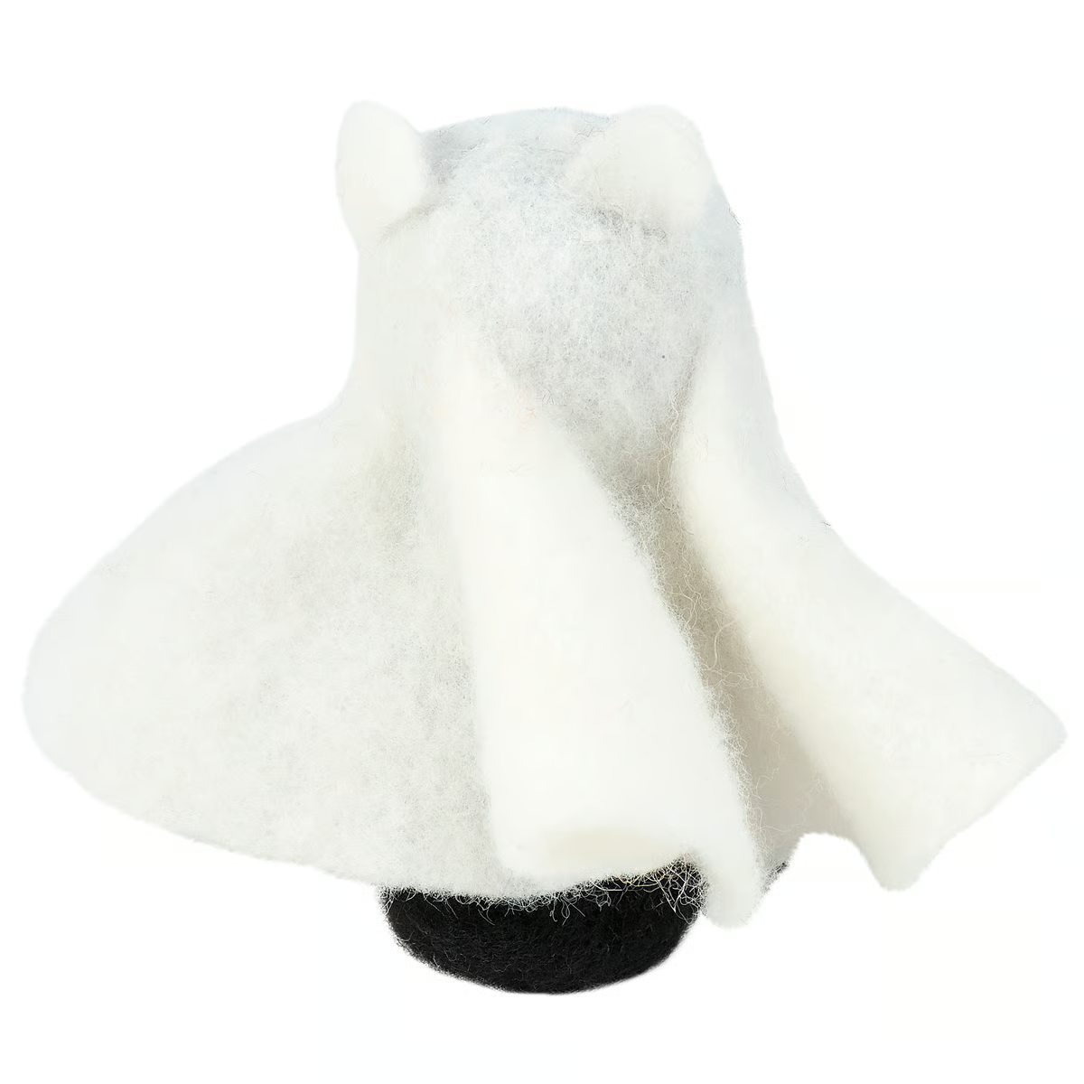 Ghost Cat with Pumpkin Trick or Treat Bucket Felt Critter