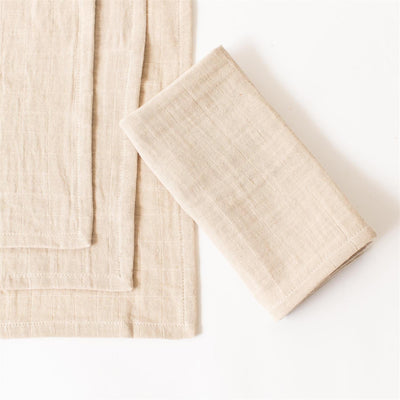 Set of 4 Tan Double Weave Napkins