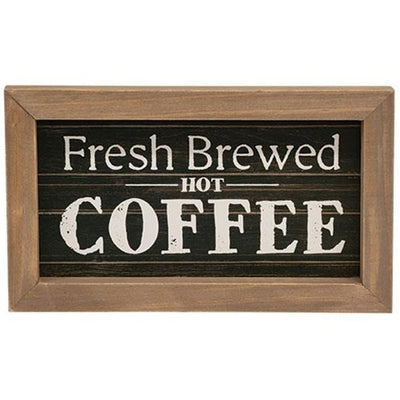Fresh Brewed Hot Coffee 10" Sign