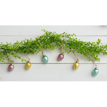 HAPPY BIRTHDAY🎂 💙 Set of 12 Small Glass Egg Ornaments