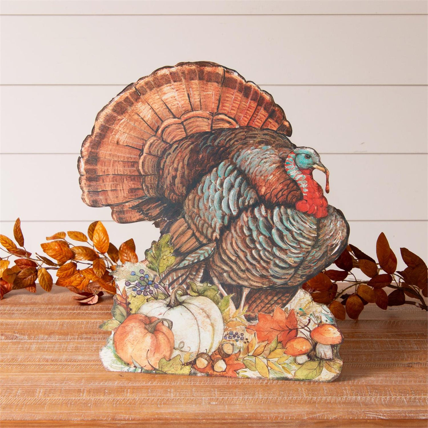 Harvest Turkey Metal Cutout 22" H