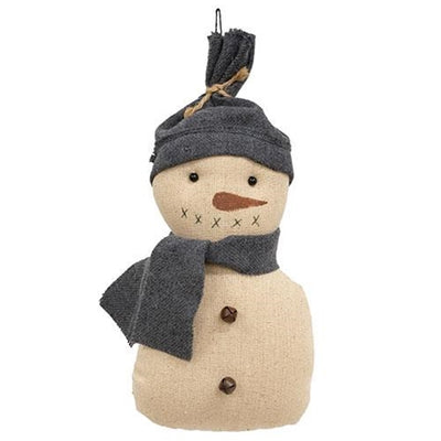 Snowman with Grey Hat and Scarf 8" Hanger