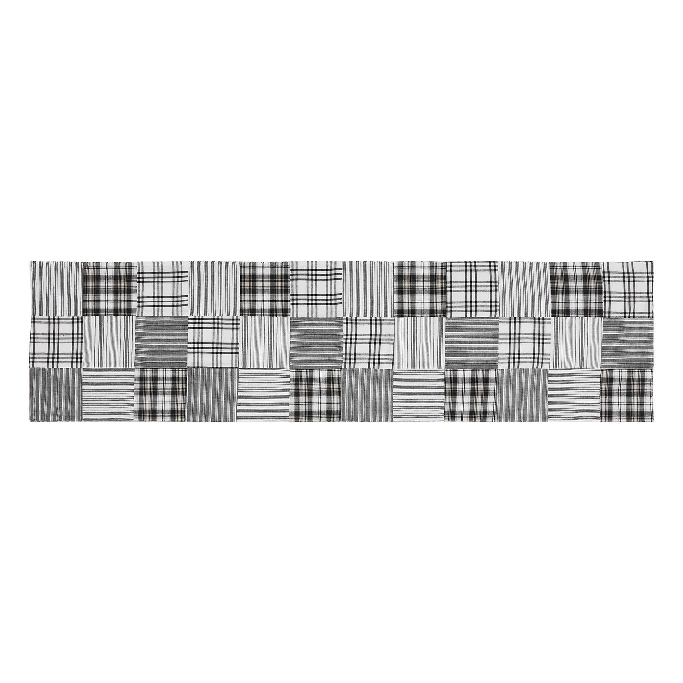 Sawyer Mill Black and White 48" Quilted Table Runner