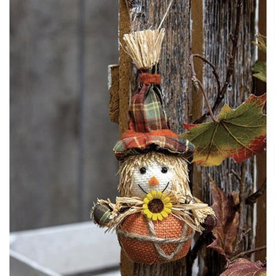 Harvest Scarecrow With Sunflower Ornament