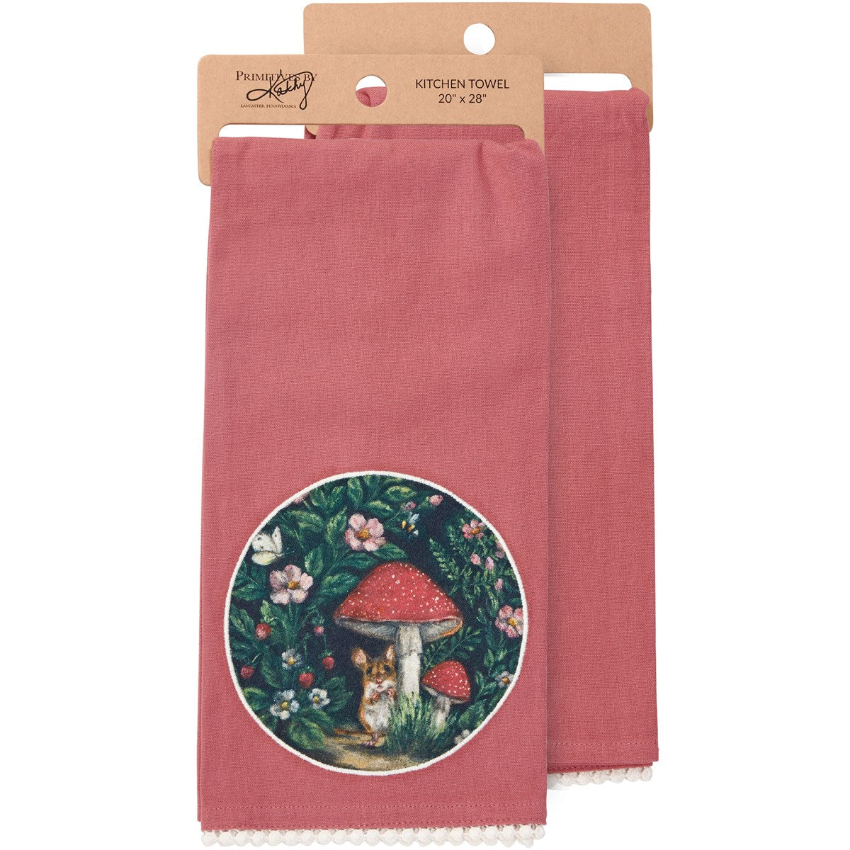 Woodland Mouse Mushroom Kitchen Towel