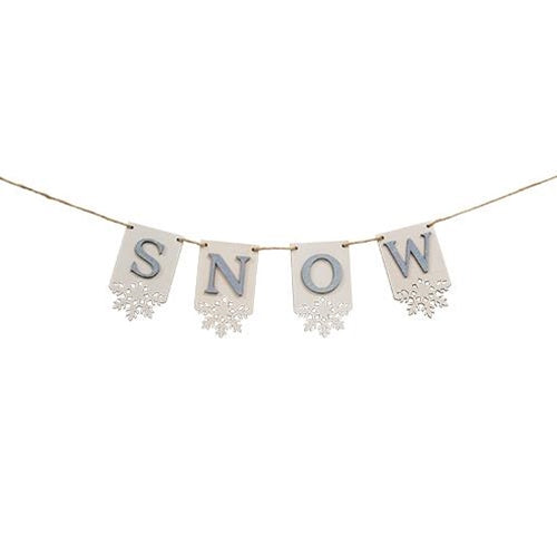 💙 SNOW Letters Tag Garland 21" long