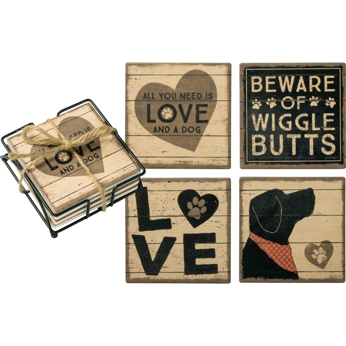 All You Need Is Love And A Dog Coaster Set