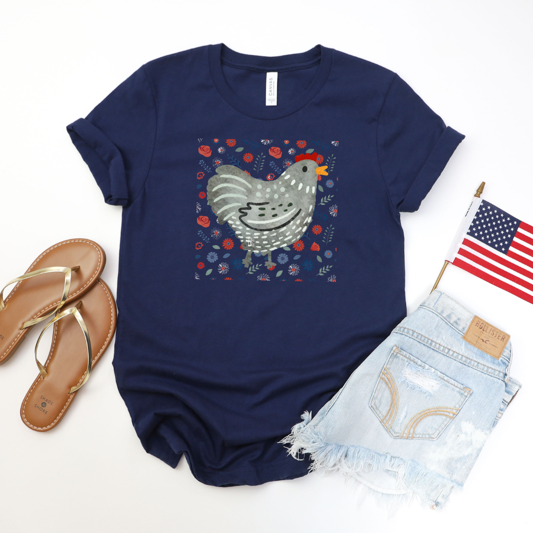 💙 Americana Chicken Cozy T-Shirt