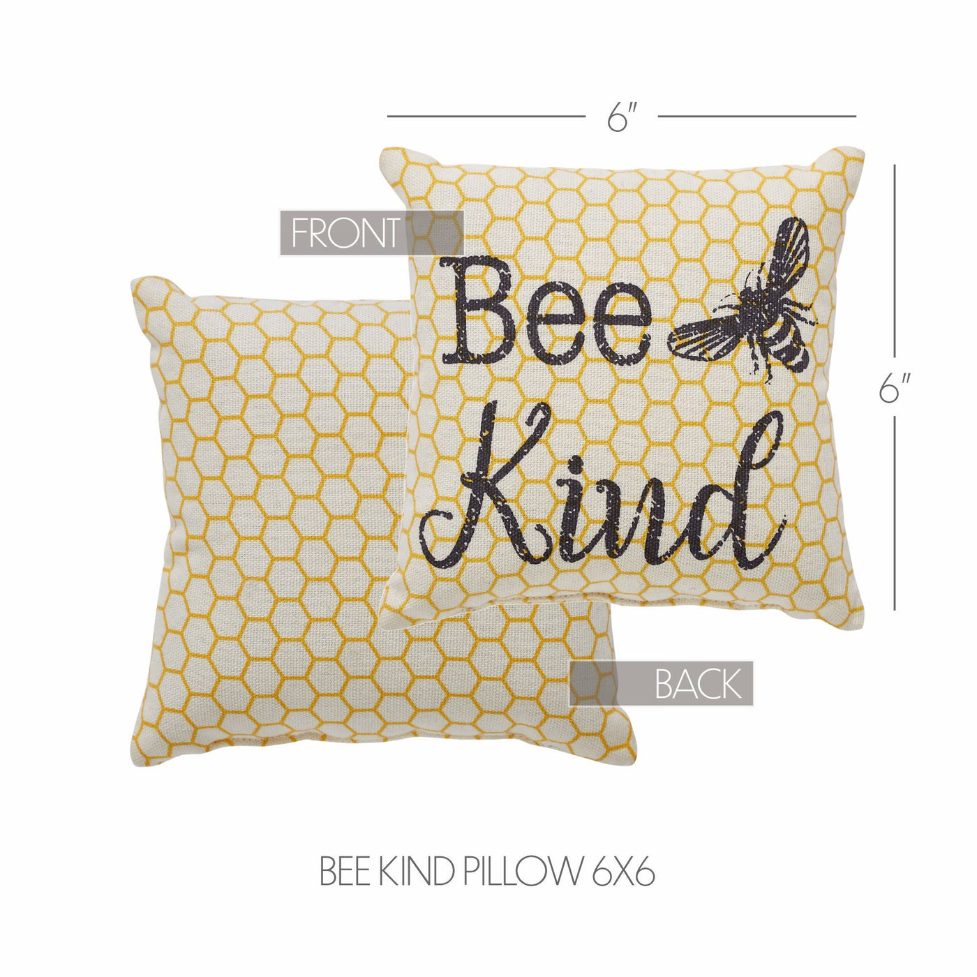 Buzzy Bees Bee Kind 6" Mini Accent Pillow