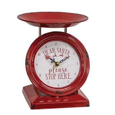 Vintage-Style Dear Santa Old Town Scale Clock