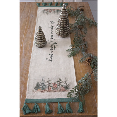 Heaven and Nature Sing 55" Christmas Table Runner