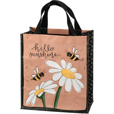 Hello Sunshine Bees and Daisies Daily Market Tote